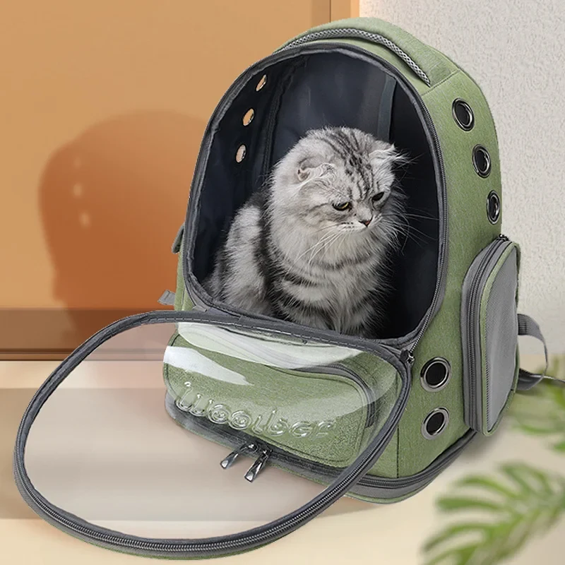 Bubble backpack — clear front window